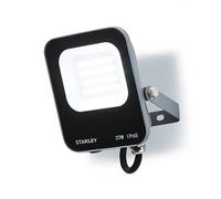 Stanley Ik10 Black Mains-Powered Cool Daylight Led Without Sensor Slimline Floodlight 2200Lm