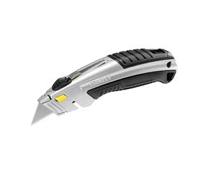 STANLEY Instantchange Retractable Blade Heavy Duty Utility Knife with Interlocking Nose Design and Quick Blade Change 0-10-788 , Grey