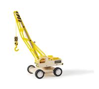 Stanley Jr. STANLEY Jr DIY Yellow Lifting Crane Kit for Kids - Easy Assembly Crane Building Kit - Wood Crane Toy Craft - Wood, Paint & Decals Included