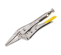 Stanley Long Nose Locking Pliers 0-84-812 Bi-Materials Chrome Steel Silver