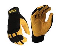 Stanley Stanley Performance Leather Hybrid Gloves Black/Yellow L
