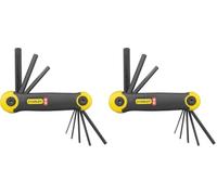 STANLEY Metal Folding Hex Key Metric 8 pc Set, Pocket Size, 2-69-264 (Pack of 2)
