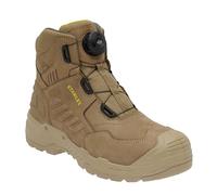 STANLEY Michigan Men's Waterproof, FitGo Lace, Steel Plate, Steel Toe, Safety Work Boot, Stone, UK12