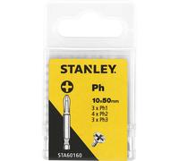Stanley Mixed Phillips Screwdriver Bits Assorted Phillips 50mm Pack of 10