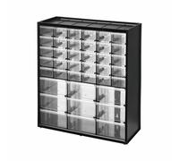 Stanley Multi-Purpose Plastic Storage Bin with 30 Small, 9 Large Drawers - Black