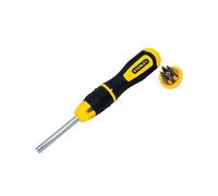 Stanley Multibit Ratchet Screwdriver &10 Bits in Yellow Stanley Yellow