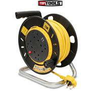 Stanley Open Drum Cable Reel 240V 13A 4-Socket with 2 USB 25m - SXECGT2OHSE