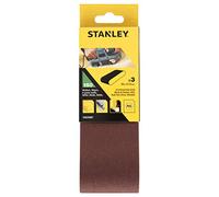 Stanley Pack of 3 Sanding Belts for Belt Sander (65 x 410 mm, Medium Grit K150, Fits Black+Decker Belt Sander DN83, DN83E, BS650, BD83, BD83E, KA83, STA33081)