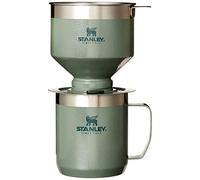 STANLEY Perfect Brew Pour Over Set with Camp Mug- Reusable Filter - BPA-Free - Easy-clean Stainless Steel Coffee Maker - Hammertone Green