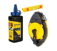 Stanley 0-47-465 Power Winder Chalk Line 30 Metre , Chalk & Level