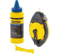 Stanley STA047465 Power Winder 30 Metre Chalk Line 113g Chalk & Level 0-47-465