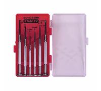 STANLEY Precision Screwdriver Set (6 Pieces) with Hexagonal Handle and Revolving Head and Plastic Case 1-66-039