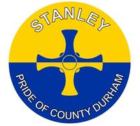 Stanley - Pride of County Durham - (Two Pack) 80mm Diameter Car Bumper Window Decal Sticker