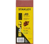 Stanley Punched Clip On 1/3 Sanding Sheets 93mm x 230mm Assorted Pack of 20