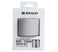 STANLEY Quencher Boot and Straw Cover Cap | Anti-Slip Silicone Protector for 20 & 30 oz Tumbler with Handle | Accessory Set for Stainless Steel Drinking Cup | Ash