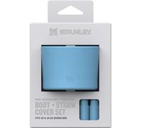 Stanley Quencher Boot and Straw Cover Cap | Anti-Slip Silicone Protector for 20 & 30 oz Tumbler with Handle | Accessory Set for Stainless Steel Drinking Cup | BPA-Free | Sky