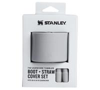 STANLEY Quencher Boot and Straw Cover Cap | Anti-Slip Silicone Protector for 20 & 30 oz Tumbler with Handle | Accessory Set for Stainless Steel Drinking Cup | Ash