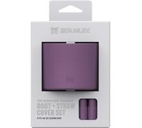 Stanley Quencher Boot and Straw Cover Cap | Anti-Slip Silicone Protector for 40 oz Tumbler with Handle | Accessory Set for Stainless Steel Drinking Cup | BPA-Free | Dark Lilac