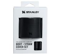 STANLEY Quencher Boot and Straw Cover Cap | Anti-Slip Silicone Protector for 40 oz Tumbler with Handle | Accessory Set for Stainless Steel Drinking Cup | Black