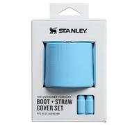 Stanley Quencher Boot and Straw Cover Cap | Anti-Slip Silicone Protector for 40 oz Tumbler with Handle | Accessory Set for Stainless Steel Drinking Cup | BPA-Free | Sky