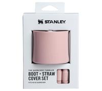 STANLEY Quencher Boot and Straw Cover Cap | Anti-Slip Silicone Protector for 40 oz Tumbler with Handle | Accessory Set for Stainless Steel Drinking Cup | Pink Dust