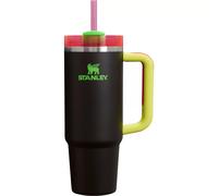 STANLEY Quencher H2.0 FlowState Stainless Steel Vacuum Insulated Tumbler with Lid and Straw for Water Iced Tea or Coffee (Black Neon 40 oz)