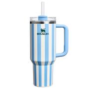 STANLEY Quencher H2.0 Tumbler with Handle and Straw, 3-Mode Flowstate Lid, Travel Cup Holder Compatible, Stainless Steel, Insulated, BPA-Free, Frosted Cornflower Cabin Blue, 1.2 litres