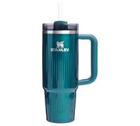 Stanley Quencher H2.0 Tumbler with Handle and Straw 30 oz | Flowstate 3-Position Lid | Cup Holder Compatible for Travel | Insulated Stainless Steel Cup | BPA-Free | Fluted Marina Shine