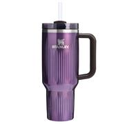 Stanley Quencher H2.0 Tumbler with Handle and Straw 40 oz | Flowstate 3-Position Lid | Cup Holder Compatible for Travel | Insulated Stainless Steel Cup | BPA-Free | Fluted Wisteria Shine