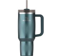 Stanley Quencher H2.0 Tumbler with Handle and Straw 40 oz | Flowstate 3-Position Lid | Cup Holder Compatible for Travel | Insulated Stainless Steel Cup | BPA-Free | Fluted Marina Shine