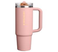 Stanley Quencher ProTour Flip Straw Tumbler with Leakproof Lid 30 oz | Built-in Straw and Handle | Cup Holder Compatible for Travel | Insulated Stainless Steel Cup | BPA Free | Peach Rose