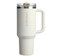 Stanley Quencher ProTour Flip Straw Tumbler with Leakproof Lid 40 oz | Built-In Straw & Handle | Cupholder Compatible for Travel | Insulated Stainless Steel Cup | BPA-Free | Cream Solid