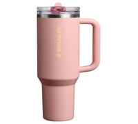 STANLEY Quencher ProTour Flip Straw Tumbler with Leakproof Lid 40 oz | Built-In Straw & Handle | Cupholder Compatible for Travel | Insulated Stainless Steel Cup | BPA-Free | Peach Rose