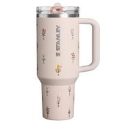 STANLEY Quencher ProTour Flipstraw Tumbler, 40 oz, Rose Quartz Bouquets | Built-In Straw & Handle | Cupholder Compatible for Travel | Leakproof Insulated Stainless Steel Cup | BPA-Free