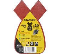 STANLEY STA31029-QZ Quick Fit Sanding Sheets for Black+Decker Mouse, Assorted Grit, Pack of 20