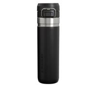 Stanley Quick Flip GO Water Bottle 24 OZ | Push Button Lid | Leakproof & Packable for Travel & Sports | Insulated Stainless Steel | BPA-Free | Black 2.0