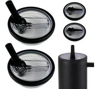 Stanley Replacement Cup Flip Straw Lid, 2 Sets Leakproof Lid with Seal Ring for 40oz Travel Tumbler (Black)