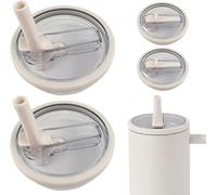 Stanley Replacement Cup Flip Straw Lid, 2 Sets Leakproof Lid with Seal Ring for 40oz Travel Tumbler (White)