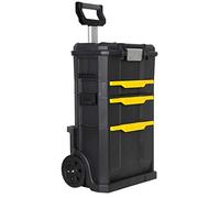 Stanley Rolling Workshop (77.8 x 48.8 x 34.8 cm, 2-in-1, Modular Construction, Three Removable Tool Boxes with Quick Release, Telescopic Aluminium Handle) STST1-70344