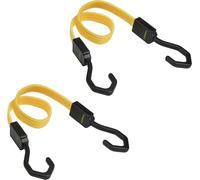 STANLEY S300336 Black/Yellow 36" Premium Flat Bungee Cord Straps, 2 Pack