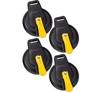 STANLEY S4004 Black/Yellow Vacuum Suction Cup - Heavy-Duty (200 lb Weight Support Limit), 4 Pack