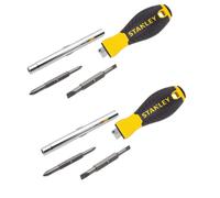 Stanley Screwdriver 6 in 1 Pack of 2