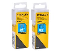 Stanley Sharpshooter Staples TRA706T 3/8 Inch Leg Length, 1000/Box, Pack of 2