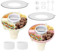 Stanley Silicone Snack Tray with Lid - 40 oz Tumbler Bowl with Handle, Spill Stopper Set for Car, Home, Party