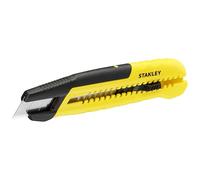 Stanley Slide Snap-Off Knife with Blade Breaker 18mm, Integrated Break-Off Mechanism Allows You to Safely Break Off Blunt Blade Segments, Saving time and ensuring Work Safety.