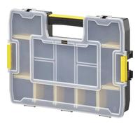 STANLEY Sortmaster Stackable Storage Organiser for Tools, Small Parts, Adjustable Compartments, 1-97-483