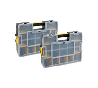 Stanley Sortmaster Junior Organiser Twin Pack -7-Compartment Tool Boxes 1-95-839