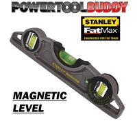 Stanley STA043609 FatMax Magnetic Torpedo Spirit Level 25cm 3 Vials Pocket Boat