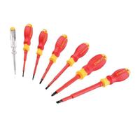 Stanley FatMax VDE Insulated Pozi & Slotted Screwdriver Set, 7 Piece