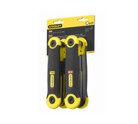 Stanley STA269267 Twin Kit Folding Hex Key Metric 1.5-8mm Imp 5/64-1/4